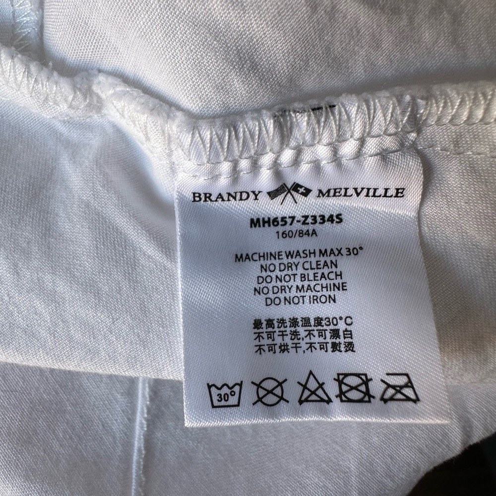 Brandy Melville White Deep V-Neck Sleeveless Dress - Picture 5 of 6
